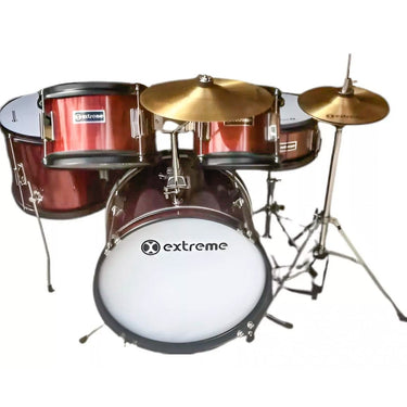 BATERIA EXTREME JUNIOR 5 PZAS MARRON RAYADO ARO NEGRO, EXBT050